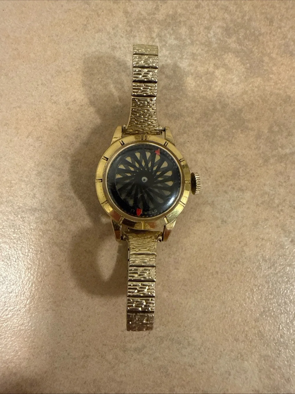 VINTAGE ERNEST BOREL KALEIDOSCOPE LADIES E WATCH=RUN